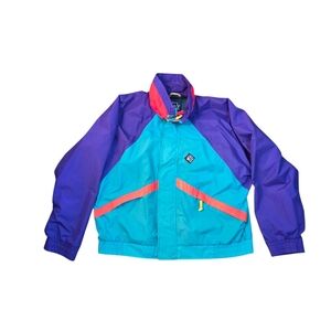 90s Woolrich Sigmet Gear Full Zip Color Block Teal Windbreaker Jacket Mens XL
